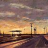 Sunset over Stilwell Gas Station